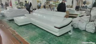 【大厂仿真皮沙发】实木框架，高回弹海绵45密度。全新包装，质量非常好，3.6米右贵妃 - 韶关28生活网 sg.28life.com